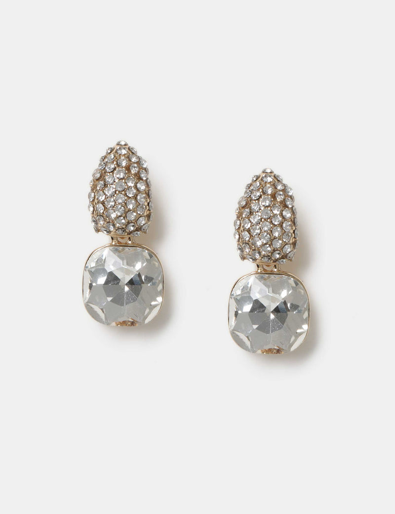 M&S embellished crystal mini drop earrings, UK version