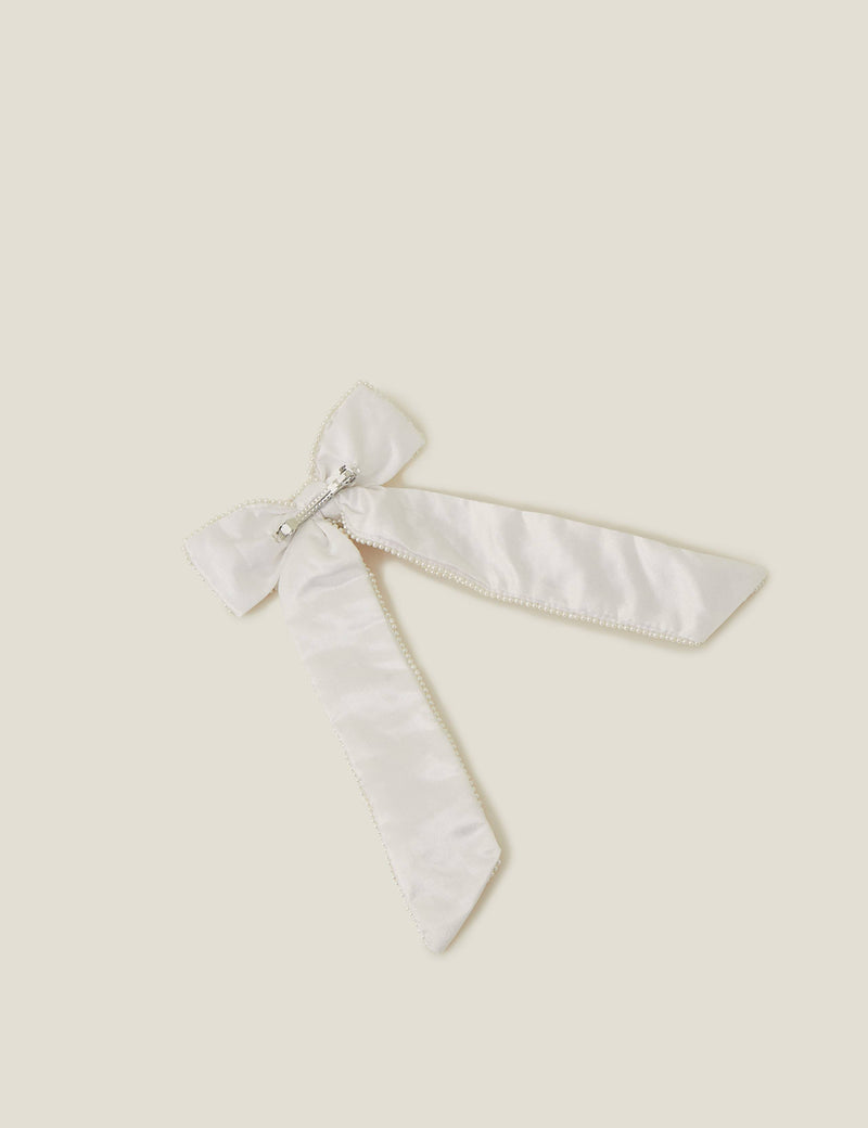 Accessorize embellished pearl bow hair clip, imported from the UK