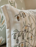 Sanderson embroidered Chinese lanterns scatter cushion (British brand)