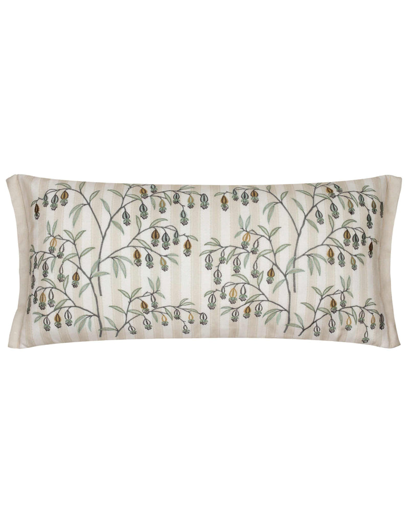 Sanderson embroidered Chinese lanterns scatter cushion (British brand)