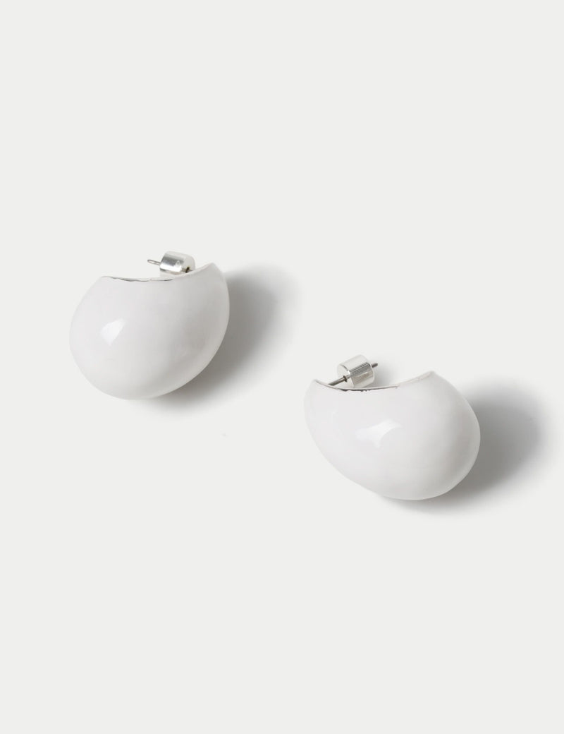 Enamel teardrop stud earrings with titanium posts, UK version