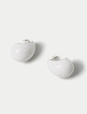 Enamel teardrop stud earrings with titanium posts, UK version