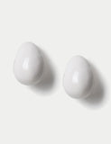 Enamel teardrop stud earrings with titanium posts, UK version