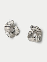 M&S Enamel Zebra Irregular Hoop Earrings- Buy online at McGrocer