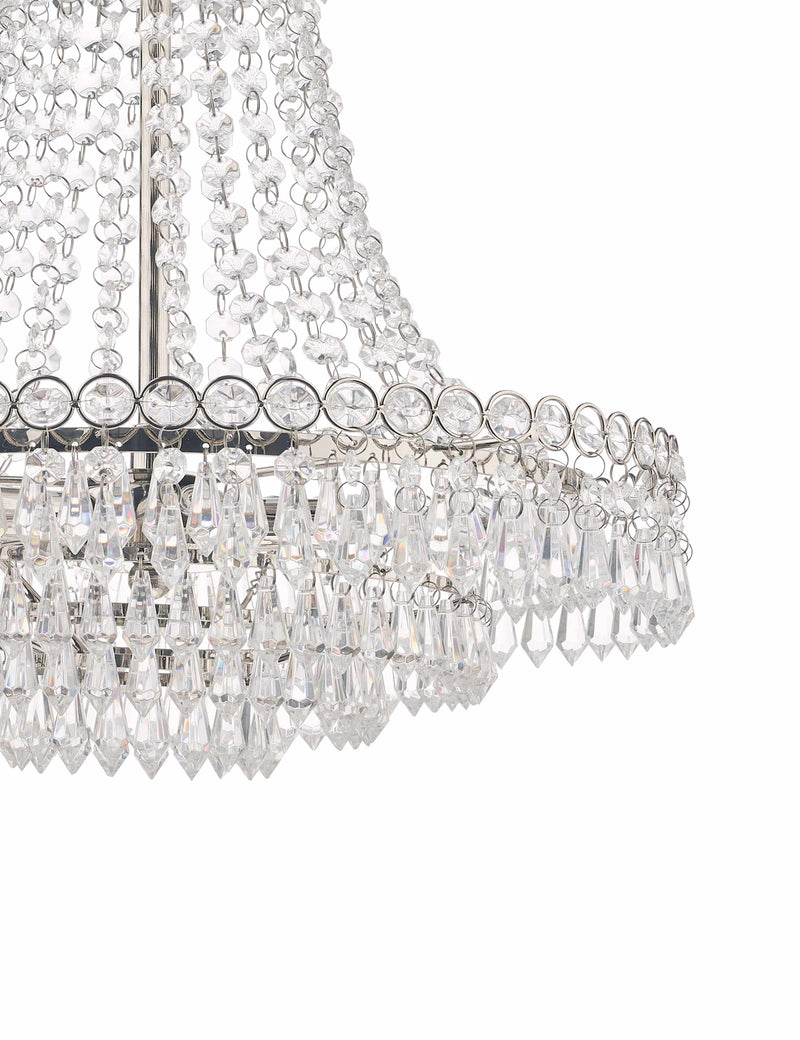 Laura Ashley Enid chandelier with crystal droplets (British brand)