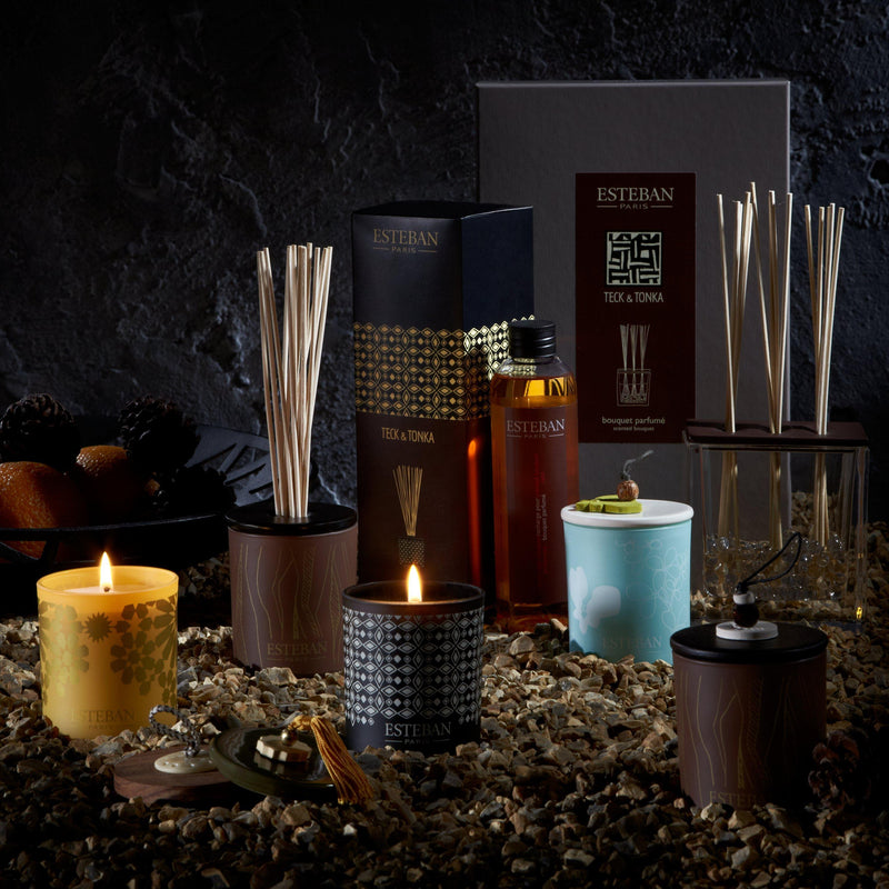 Esteban Teck & Tonka scented candle 180g - British product