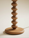 Evelyn wooden bobbin table lamp 50.5cm - British product