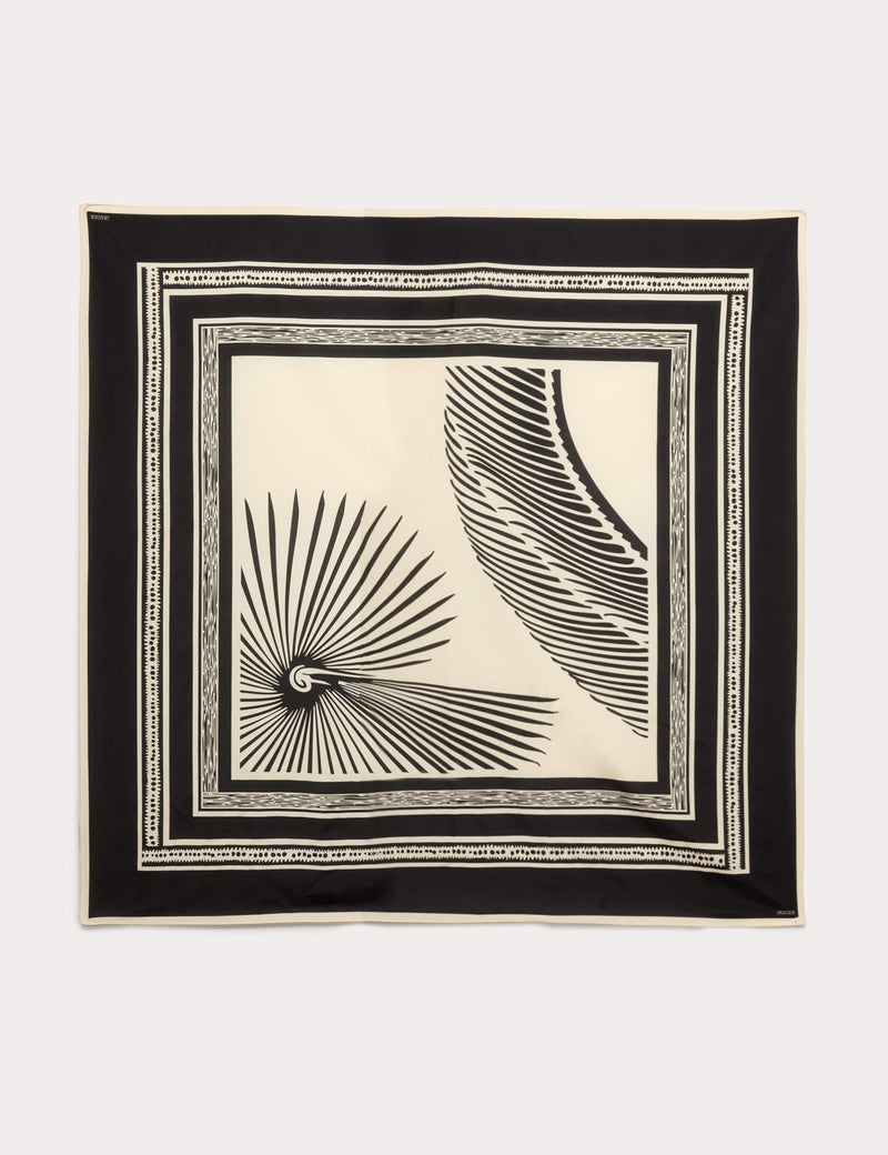 Jaeger extra large cotton rich silk scarf 130cm, UK version