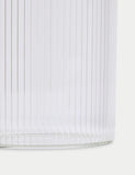 Extra Large Ribbed Glass Storage Jar