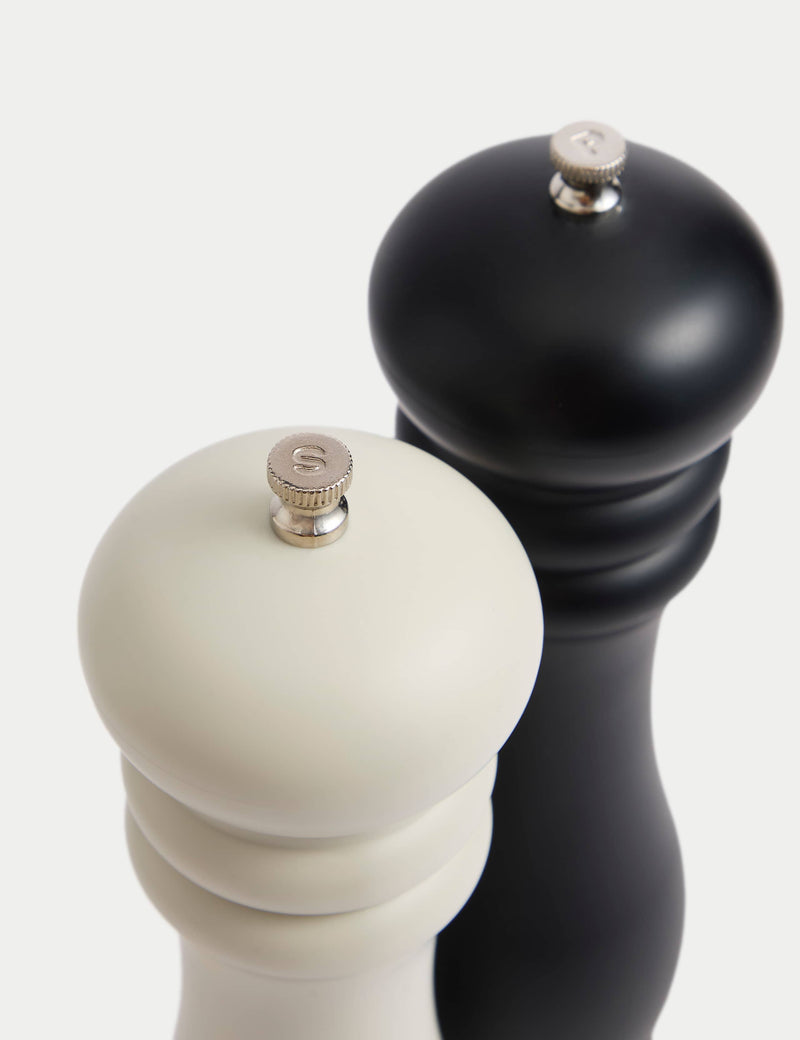 Salt and pepper mills set extra large, imported from the UK
