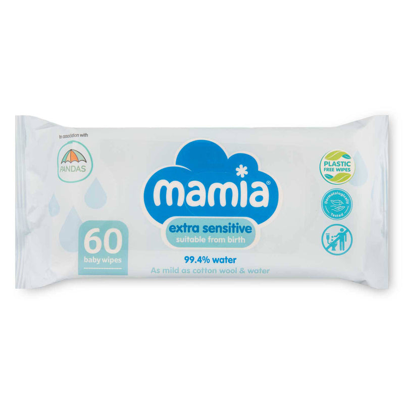 Extra sensitive baby wipes 60 pack - British product