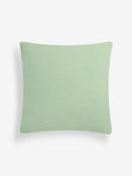 Sage green abstract floral print cushion, 50x50cm, imported from the UK