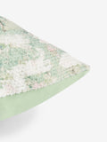 Sage green abstract floral print cushion, 50x50cm, imported from the UK