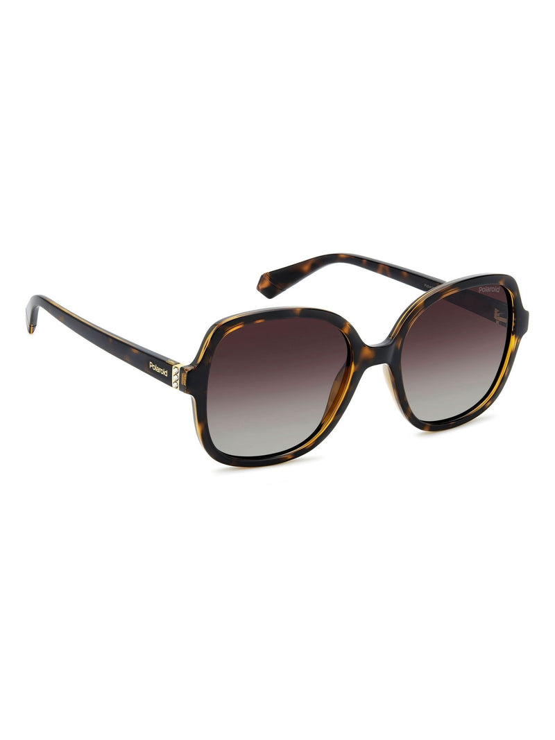 Polaroid brown square sunglasses with jewel embellishment - British product