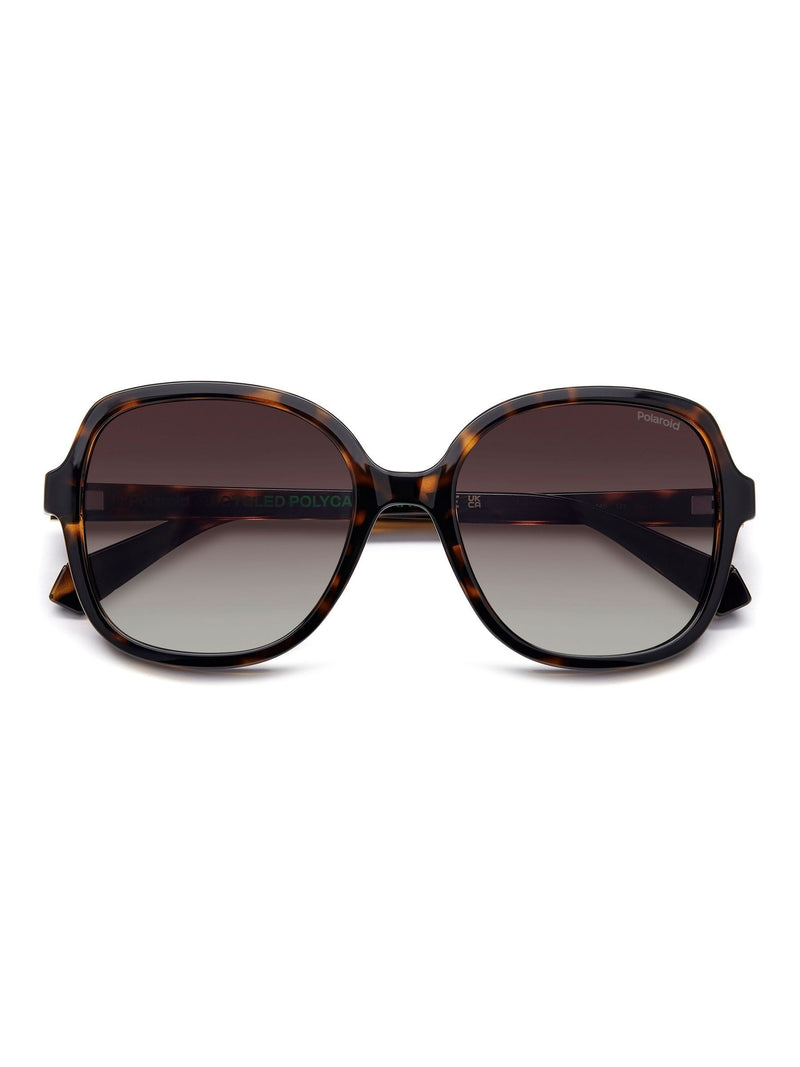 Polaroid brown square sunglasses with jewel embellishment - British product