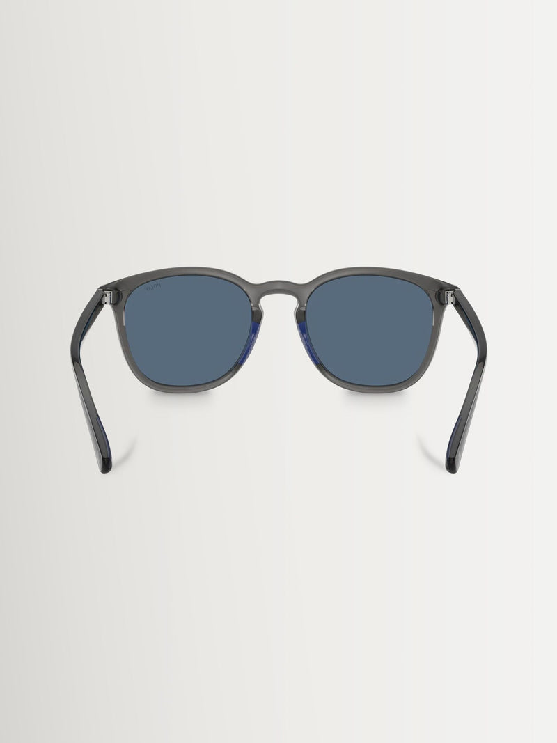 Polo Ralph Lauren round sunglasses grey acetate dark blue lenses, UK version