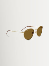 Next Ray-Ban Gold Round Reverse Phantos Sunglasses- Buy online at McGrocer