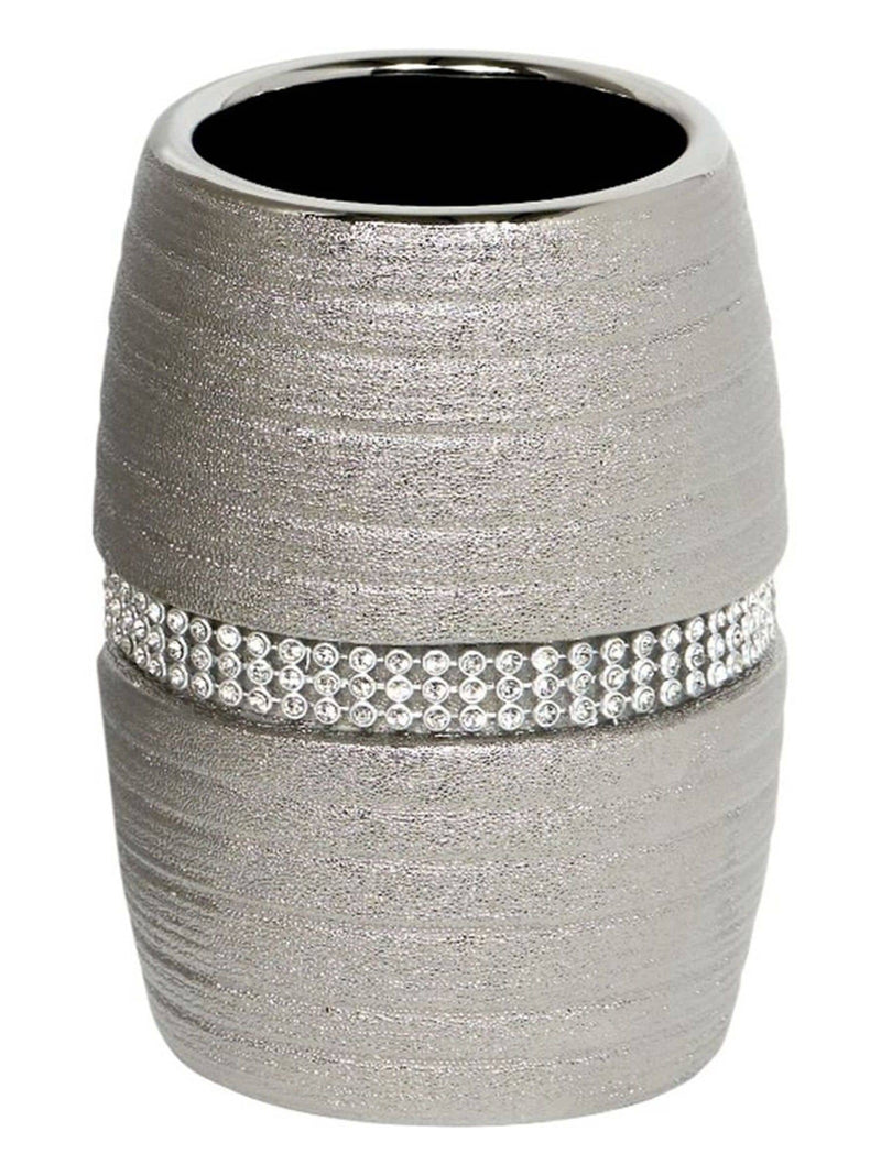 Showerdrape Silver Pzazz Diamante Bathroom Sink Tumbler