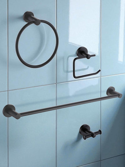Next Showerdrape Modernity Black 4-Piece Bathroom Accessories Set- Buy online at McGrocer