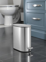 Next Showerdrape Silver Fortuna 5L Soft Close Bathroom Pedal Bin- Buy online at McGrocer
