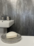 Showerdrape Silver Pzazz Diamante Soap Dish (British brand)
