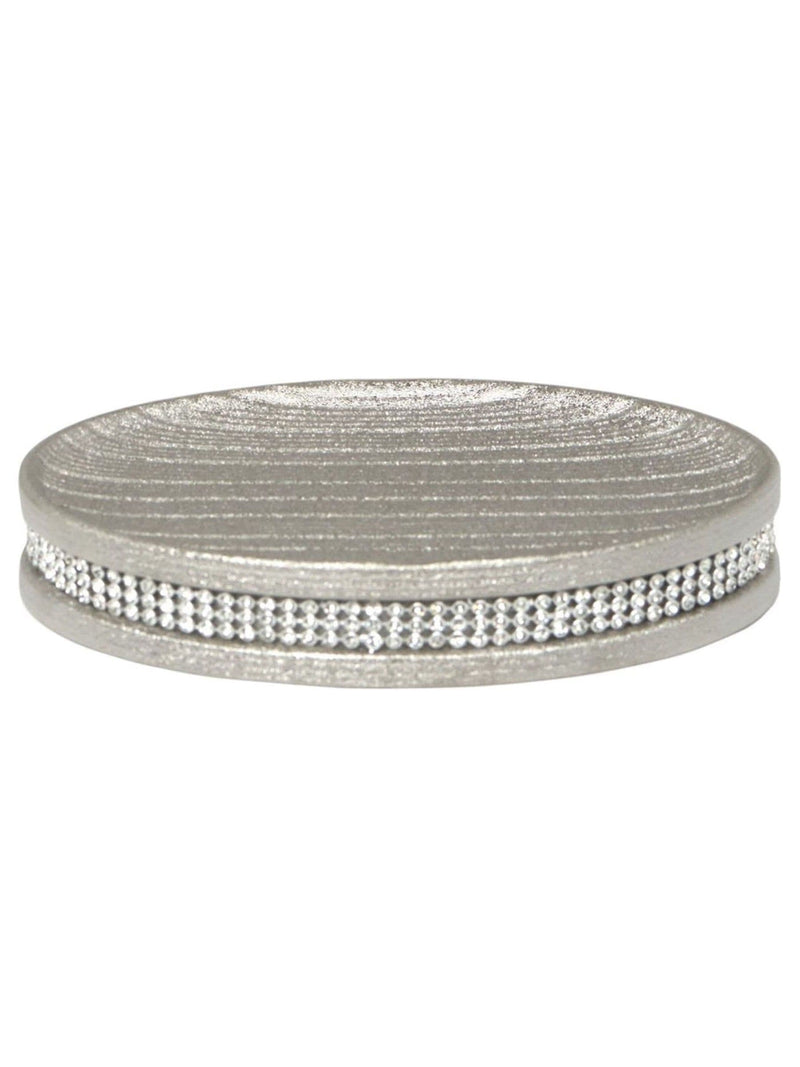 Showerdrape Silver Pzazz Diamante Soap Dish (British brand)