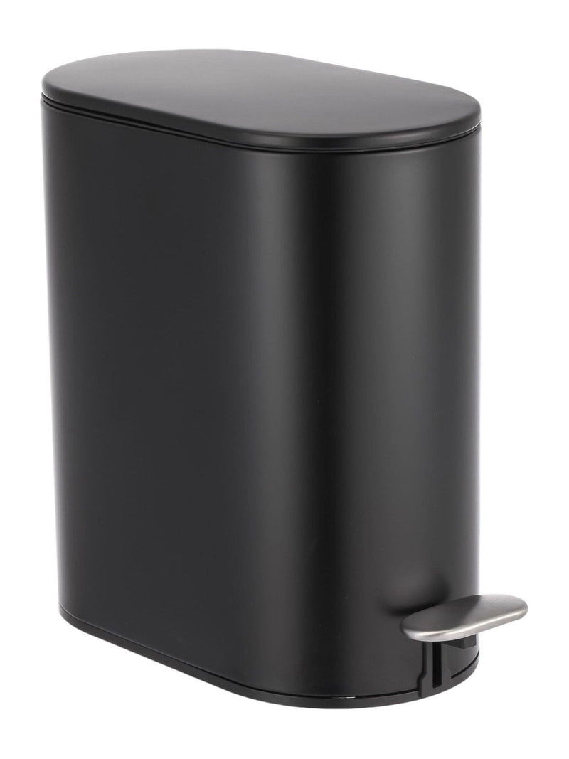 Showerdrape Fortuna Black bathroom pedal bin 5L (British brand)