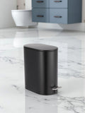 Showerdrape Fortuna Black bathroom pedal bin 5L (British brand)