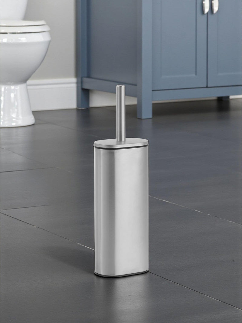 Showerdrape Silver Fortuna Toilet Brush and Holder (British brand)