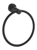 Showerdrape Black Modernity towel ring (British brand)