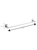 Showerdrape Silver Unity towel rail 50cm (British brand)