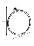 Showerdrape Silver Modernity wall mounted towel ring (British brand)