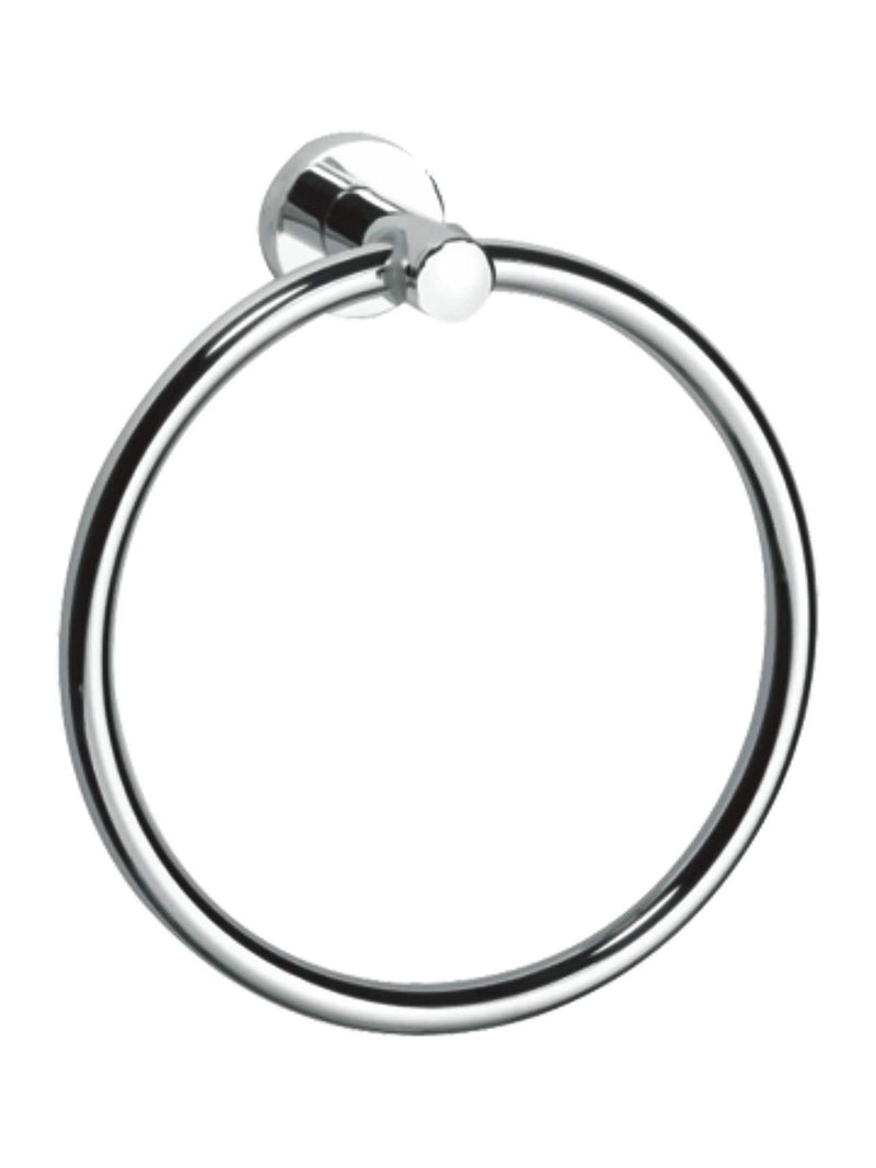 Showerdrape Silver Modernity wall mounted towel ring (British brand)