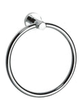 Showerdrape Silver Modernity wall mounted towel ring (British brand)