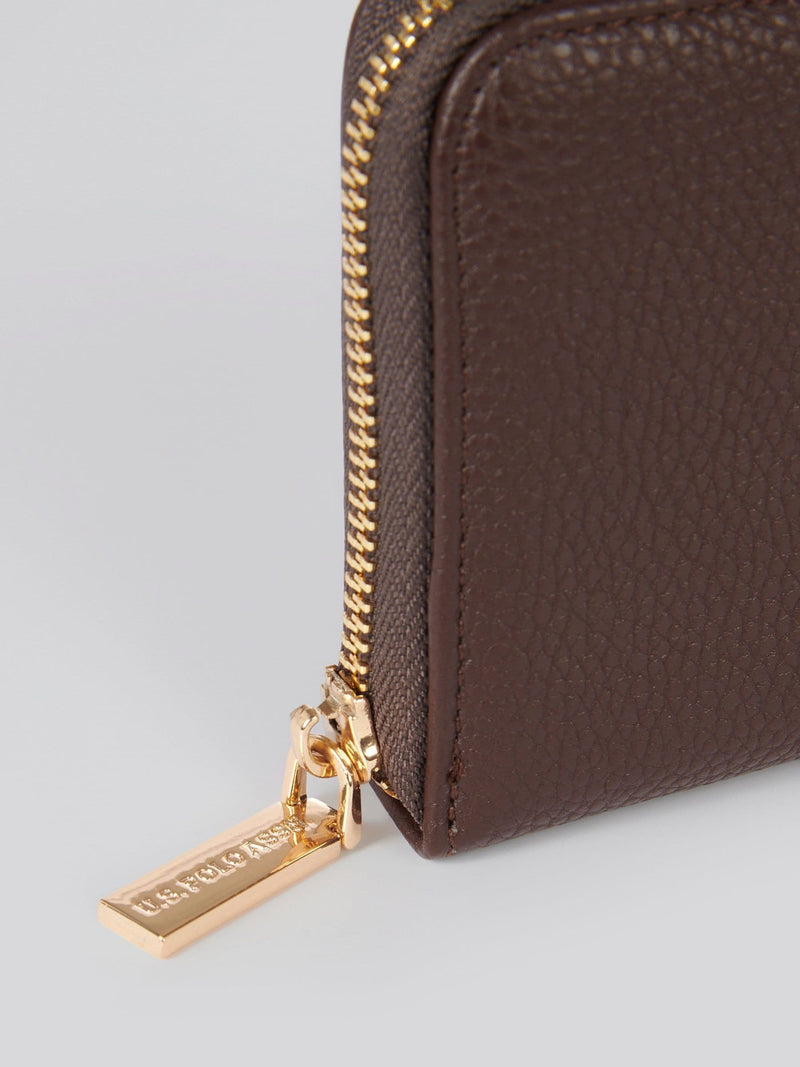 U.S. Polo Assn brown Stanford large zip around wallet - British product