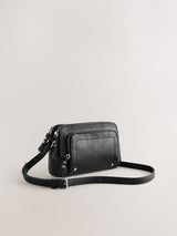 Next Black Double Zip Cross Body Bag- Buy online at McGrocer