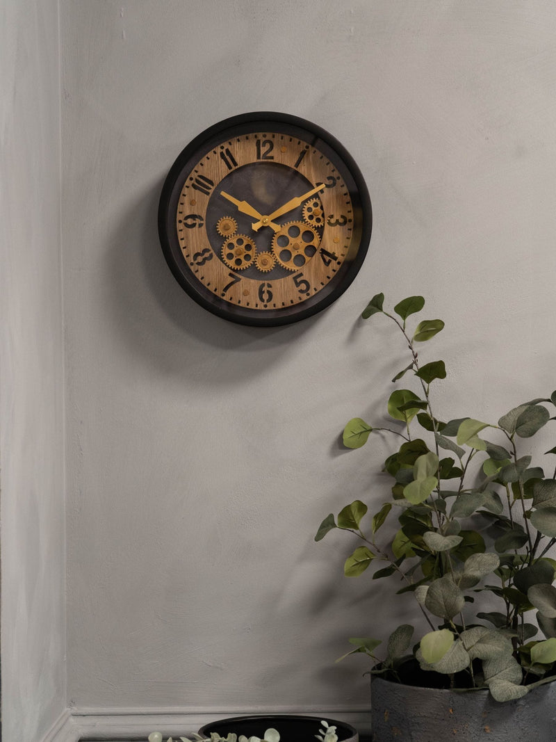 Libra Interiors Black Palladium Mini Dials Clock 32.8cm, UK version