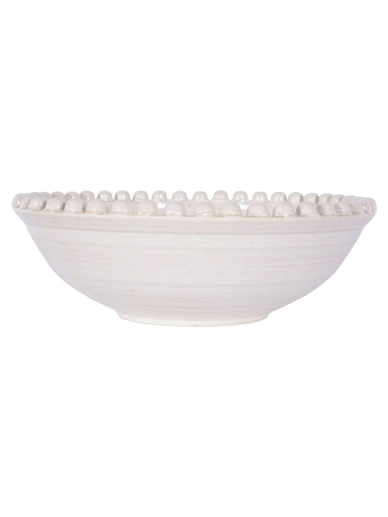 Libra Interiors cream ceramic bowl 44.5cm, UK version