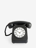Black retro phone mantel clock - British product