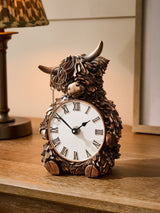 Next Bronze Hamish The Highland Cow Mantel Clock- Buy online at McGrocer