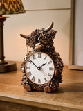 Bronze Hamish mantel clock with monocle - British product