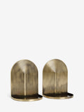 Gold display shelves set of 2 with Art Deco design (British brand)
