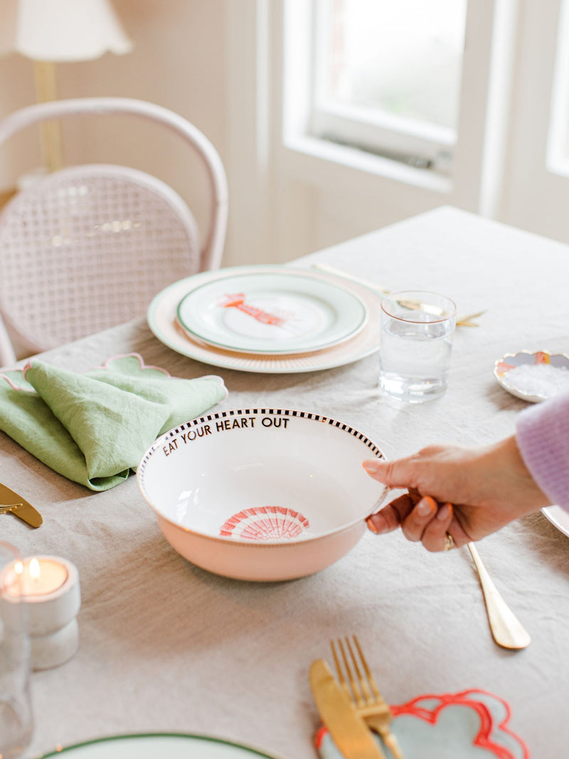 Yvonne Ellen pink shell serving bowl (British brand)