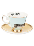 Yvonne Ellen Multi Doggie teacup and saucer set (British brand)