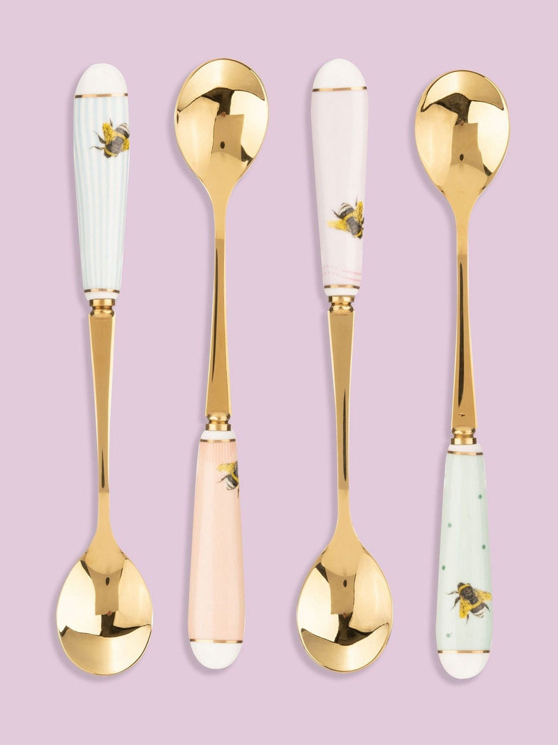 Yvonne Ellen multi bee tea spoons set of 4 (British brand)