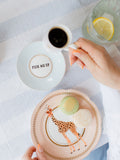 Yvonne Ellen multi animal print tea plates set of 4 (British brand)