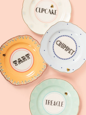 Yvonne Ellen Set of 4 Multi Cheeky Stoneware Tea Plates 16cm