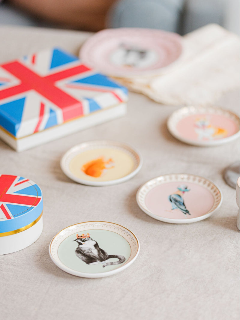 Yvonne Ellen set of 4 multi-design ceramic coasters (British brand)