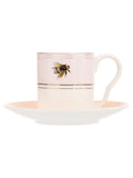 Yvonne Ellen multi slogan espresso cup and saucer set of 2 (British brand)