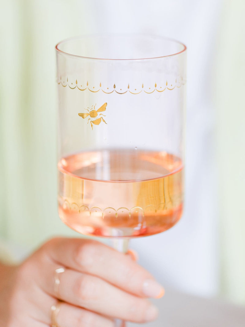 Yvonne Ellen multi bee wine glasses set of 2 (British brand)